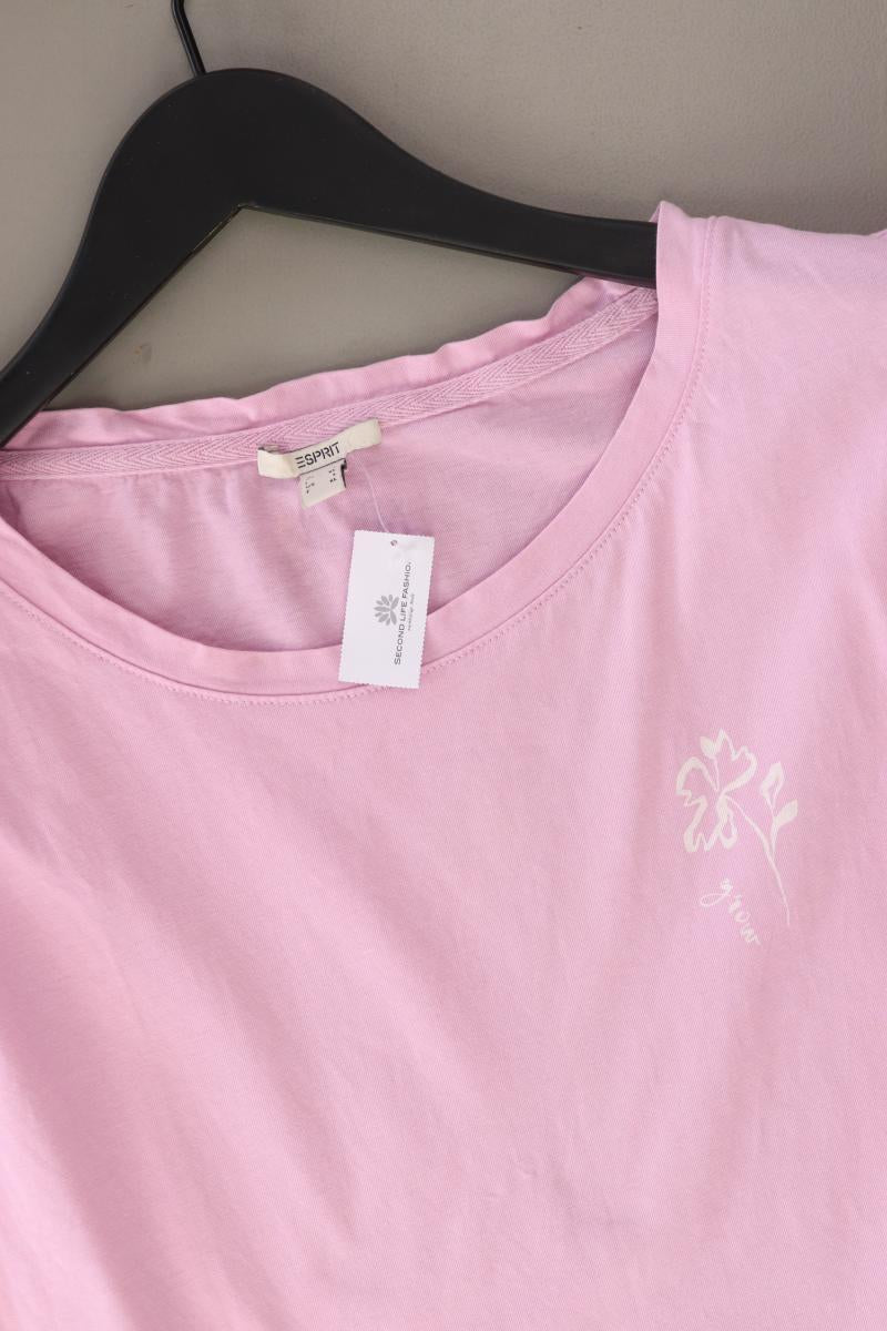 Esprit T-Shirt Gr. L Kurzarm lila aus Baumwolle