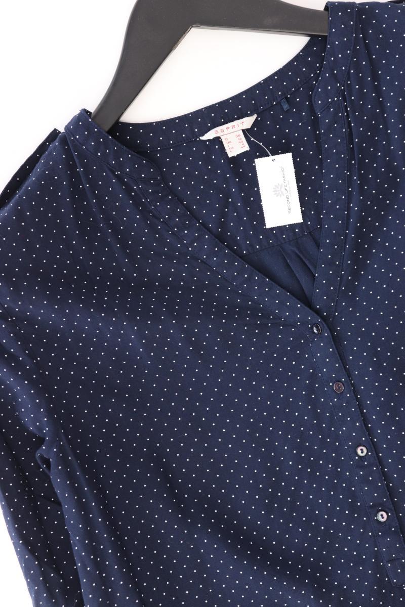 Esprit Langarmbluse Gr. 38 blau aus Viskose