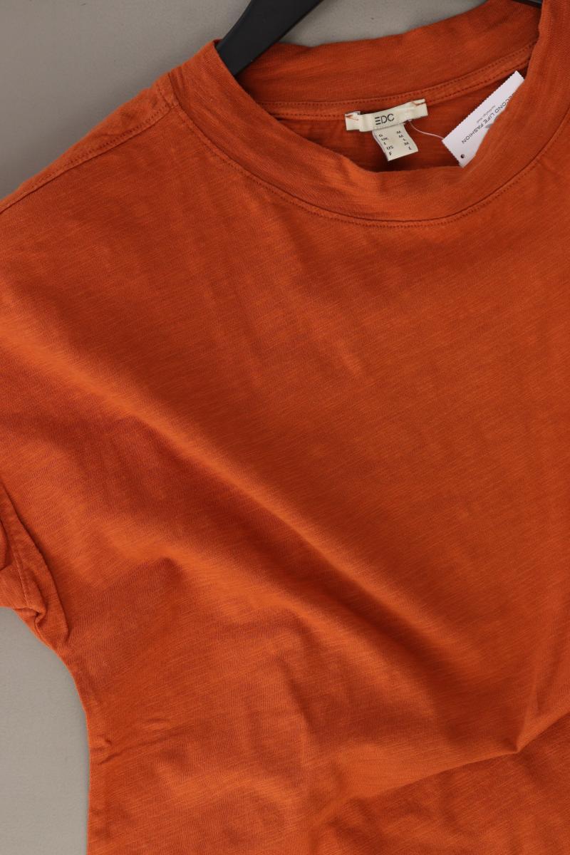 edc by Esprit T-Shirt Gr. M Kurzarm orange aus Baumwolle