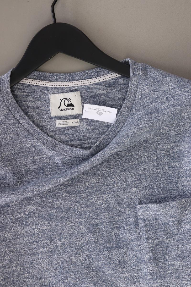 Quicksilver Longsleeve-Shirt für Herren Gr. L Langarm blau aus Baumwolle