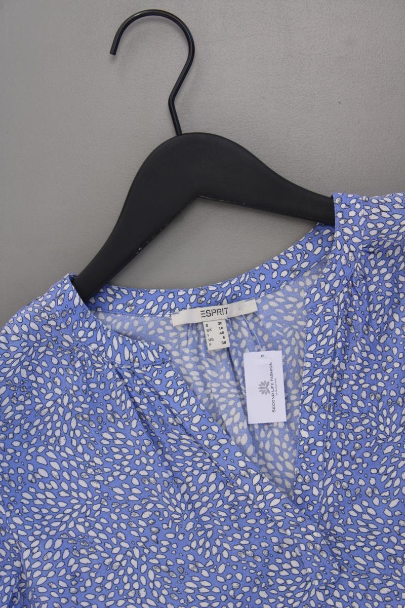 Esprit Langarmbluse Gr. 36 blau aus Viskose