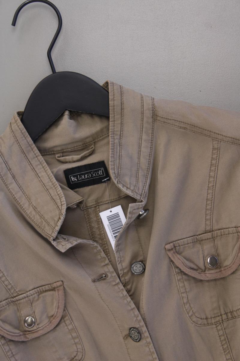 Laura Scott Übergangsjacke Gr. 40 braun aus Baumwolle