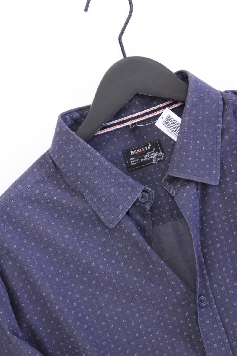 Bexleys Langarmhemd für Herren Gr. Hemdgröße 45/46 blau aus Baumwolle