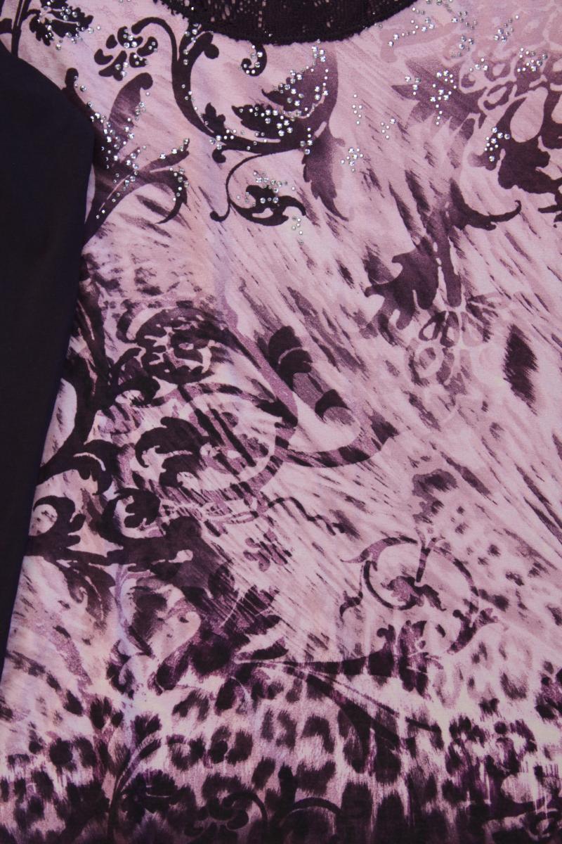 Biba Printshirt Gr. XL 3/4 Ärmel lila aus Viskose