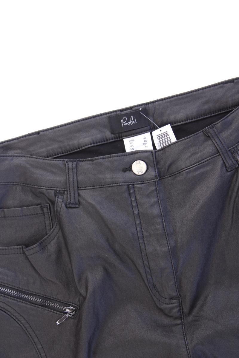 Paola Kunstlederhose Gr. 46 neuwertig schwarz aus Viskose