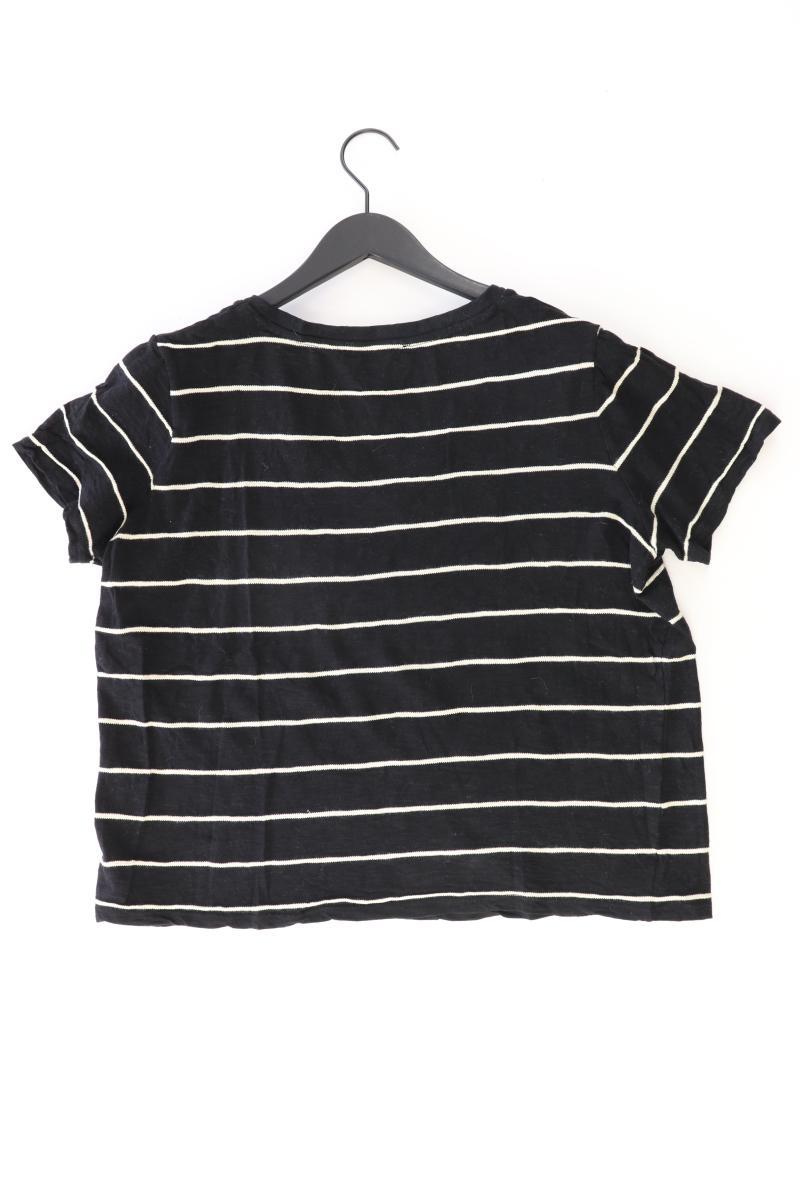 Mango Ringelshirt Gr. XL gestreift Kurzarm schwarz aus Baumwolle