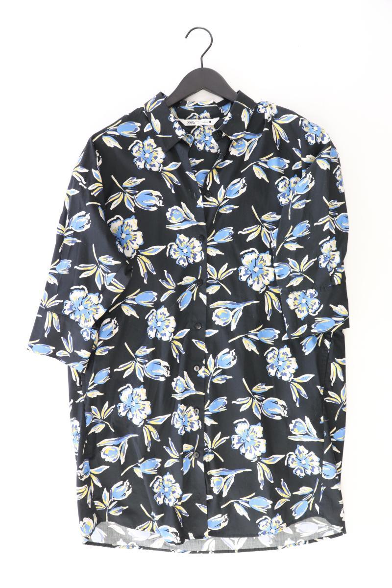 Zara Regular Tunika Gr. M mit Blumenmuster neuwertig blau aus Baumwolle