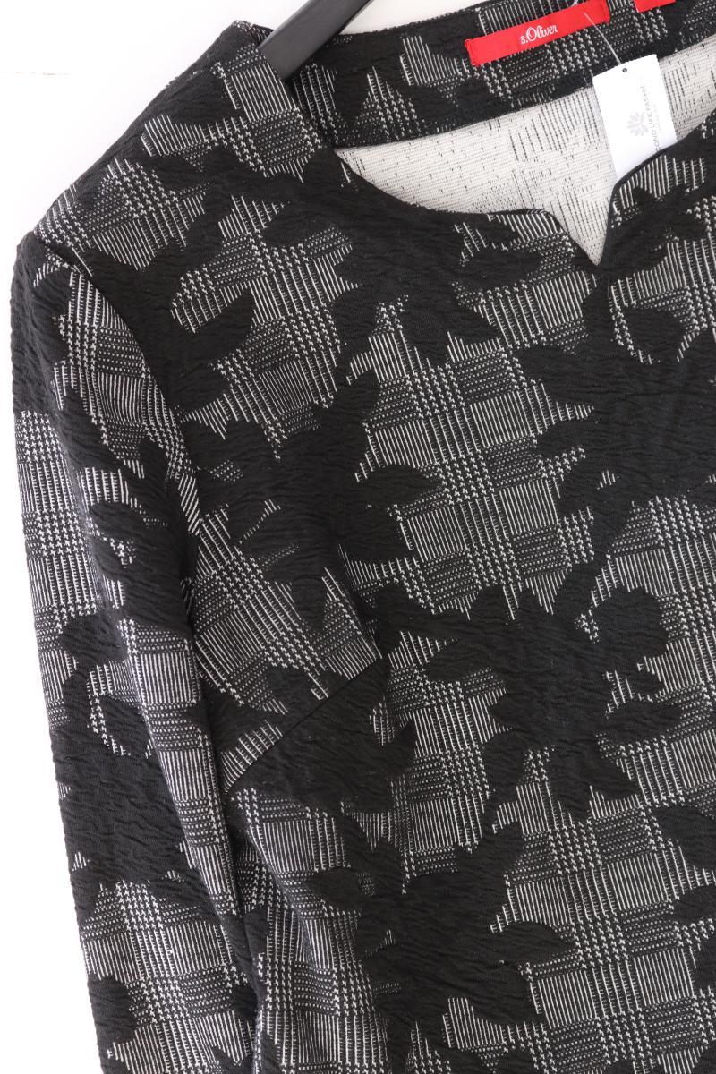 s.Oliver Etuikleid Gr. 42 mit Blumenmuster 3/4 Ärmel grau aus Polyester
