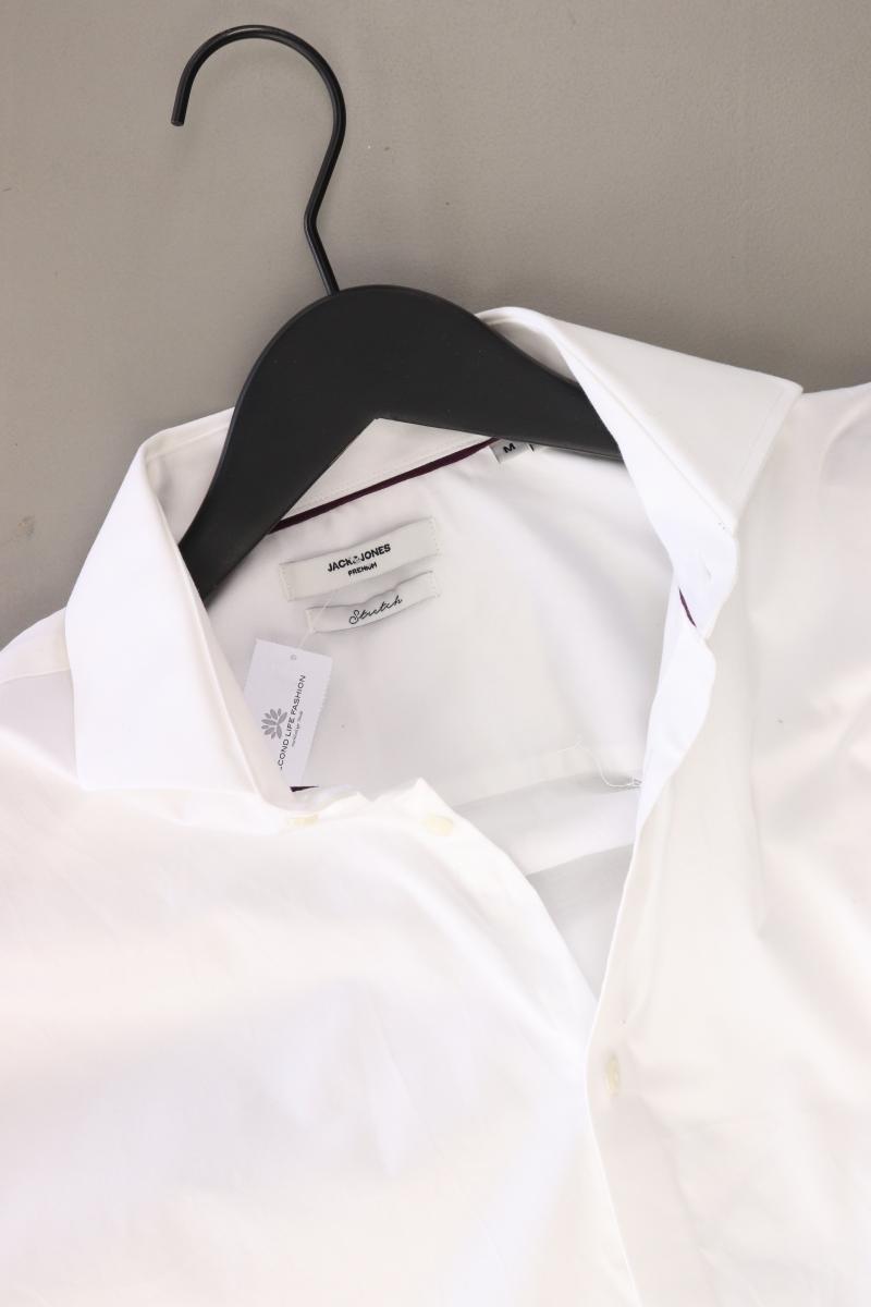 Jack & Jones Langarmhemd für Herren Gr. M weiß aus Baumwolle