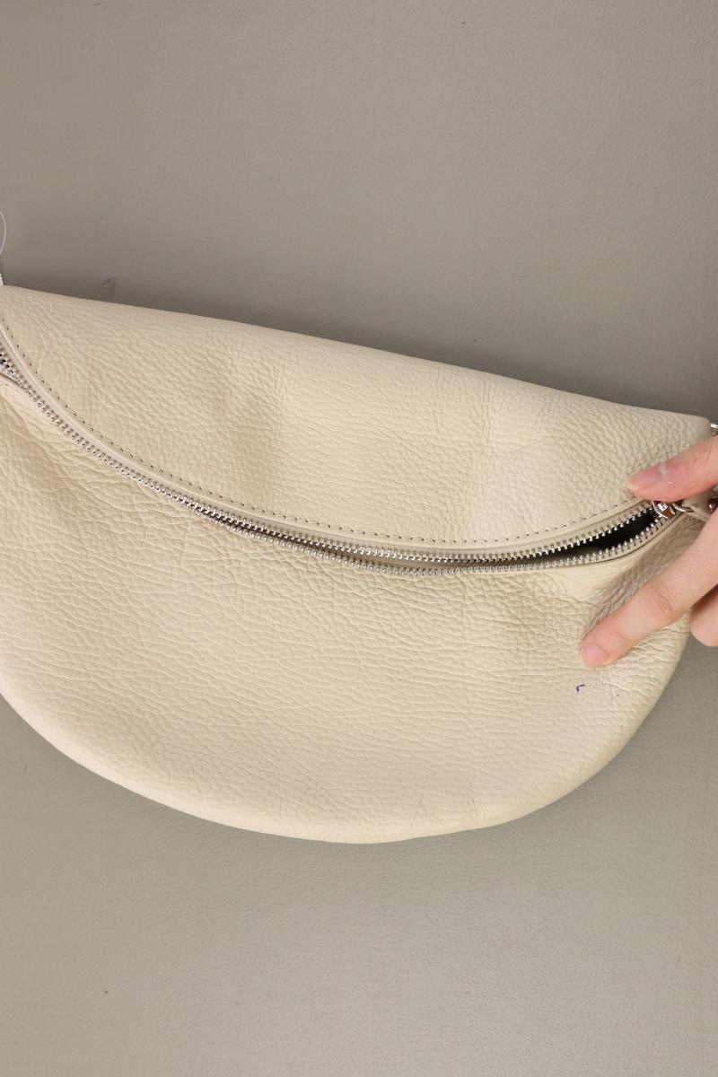 Clutch creme aus Leder