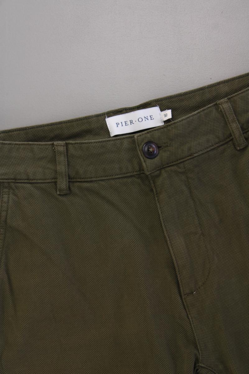 Pier One Chino Shorts für Herren Gr. W30 olivgrün