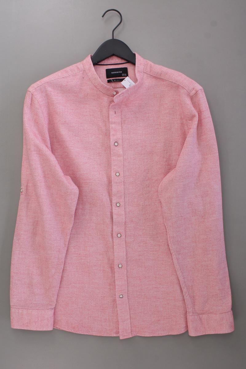 Reserved Langarmhemd für Herren Gr. XL rot aus Baumwolle