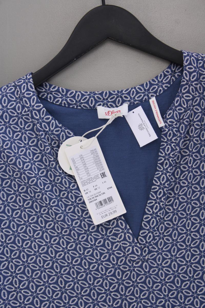 s.Oliver Kurzarmbluse Gr. 42 neu mit Etikett Neupreis: 29,99€! blau