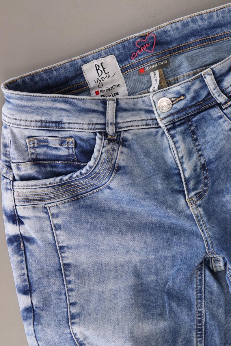 Street One Straight Jeans Gr. W28 blau aus Baumwolle