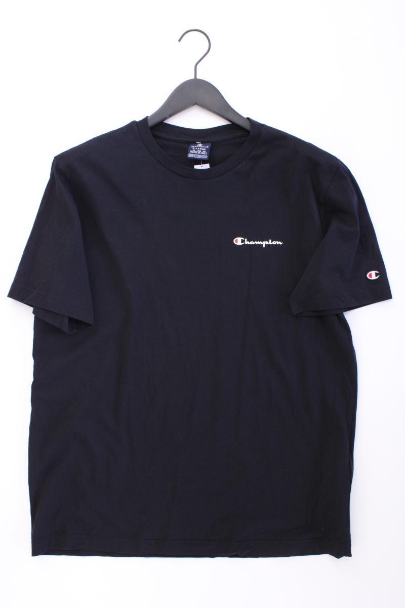 Champion T-Shirt für Herren Gr. XL Kurzarm schwarz aus Baumwolle