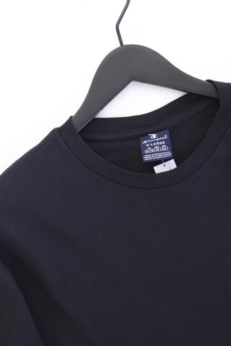 Champion T-Shirt für Herren Gr. XL Kurzarm schwarz aus Baumwolle