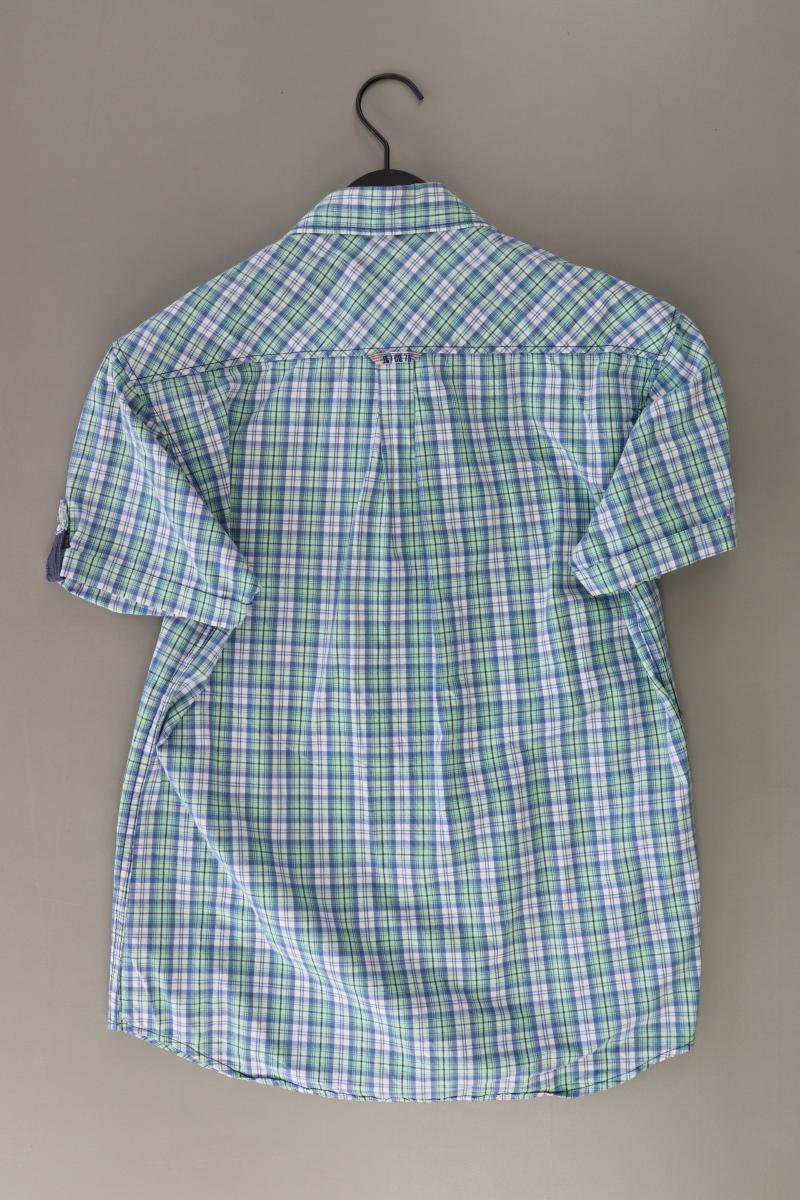 Jack & Jones Karohemd für Herren Gr. M kariert Kurzarm grün aus Baumwolle