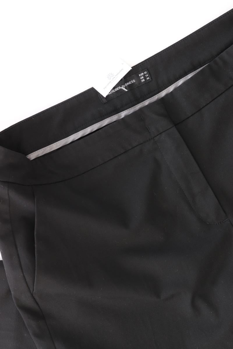 Hallhuber Stoffhose Gr. 42 schwarz aus Polyester