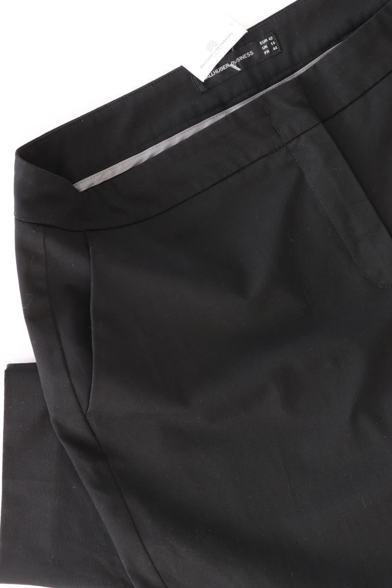 Hallhuber Stoffhose Gr. 42 schwarz aus Polyester
