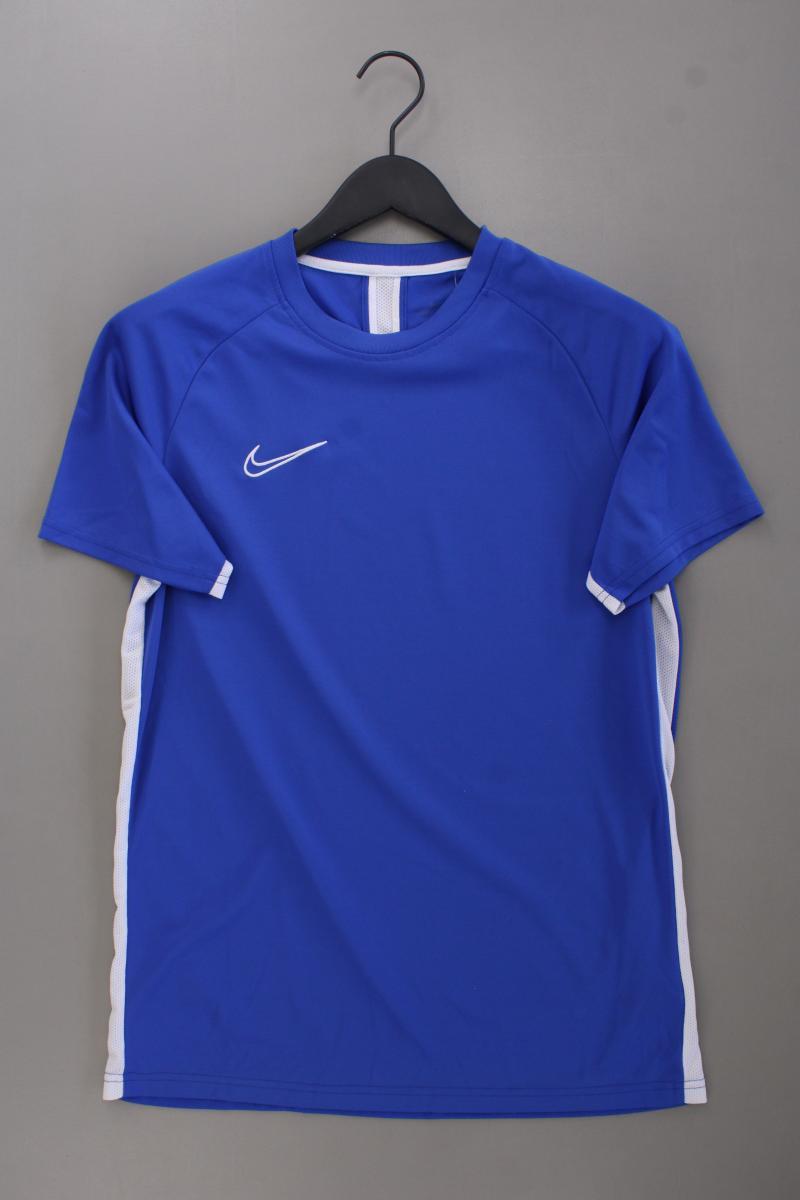 Nike Sportshirt für Herren Gr. L Kurzarm blau aus Polyester