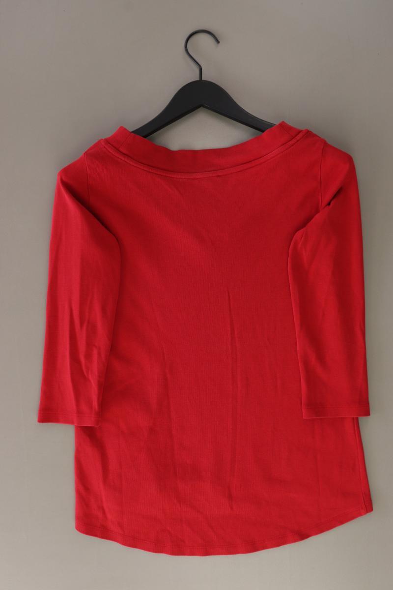 Esprit Shirt mit V-Ausschnitt Gr. S 3/4 Ärmel rot aus Baumwolle