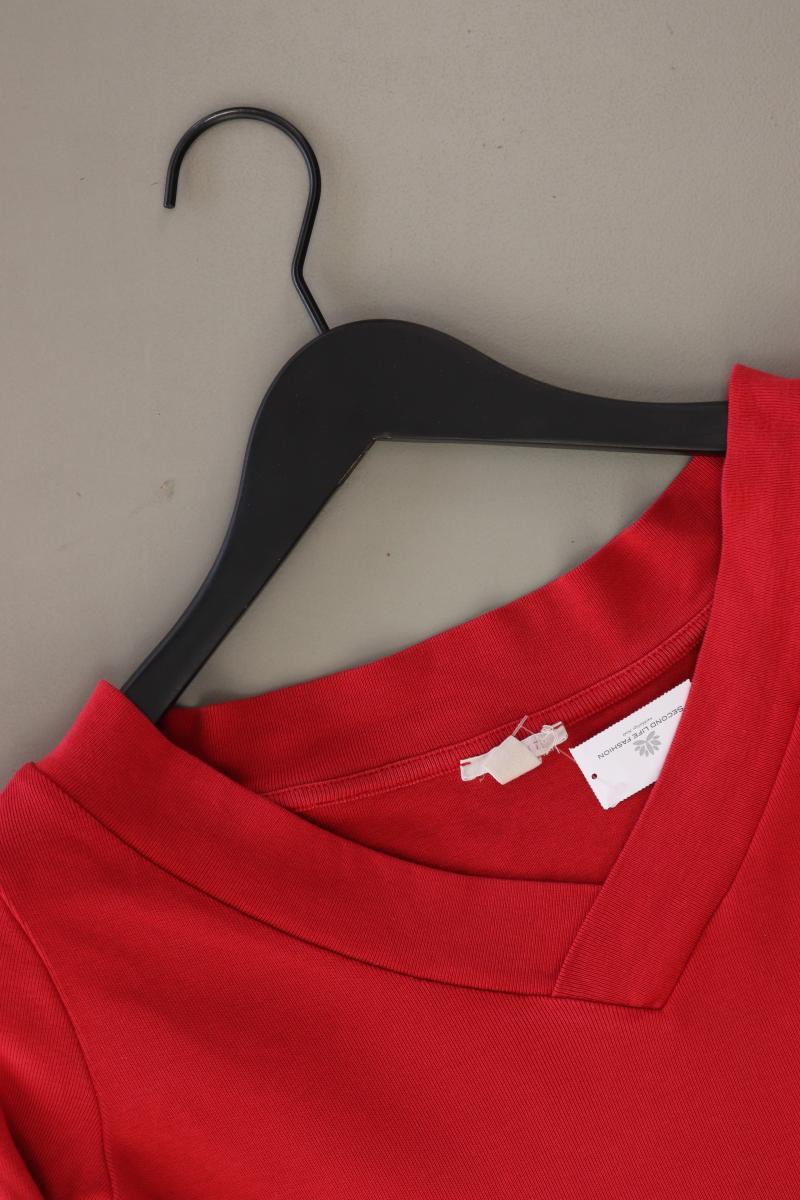 Esprit Shirt mit V-Ausschnitt Gr. S 3/4 Ärmel rot aus Baumwolle