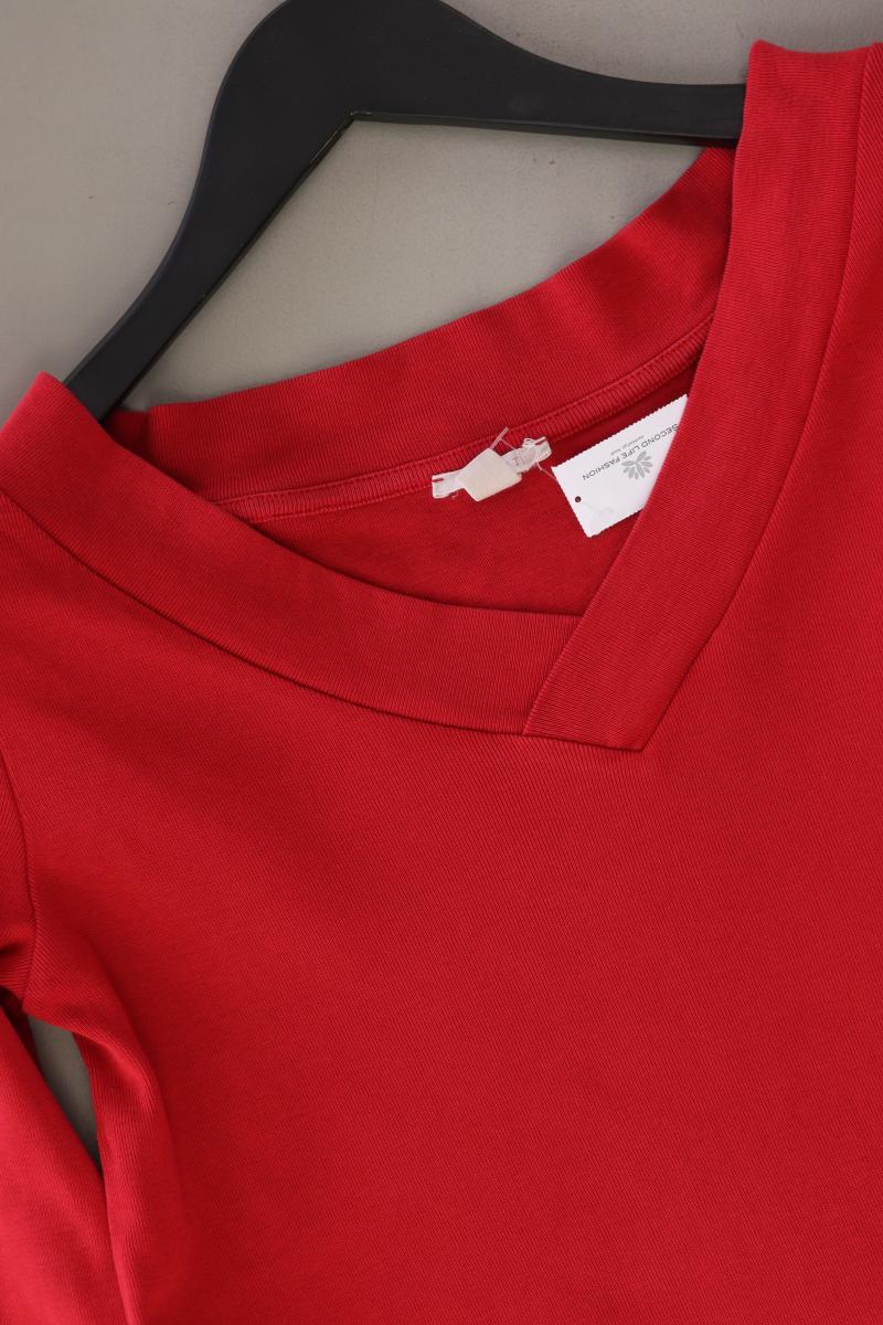 Esprit Shirt mit V-Ausschnitt Gr. S 3/4 Ärmel rot aus Baumwolle