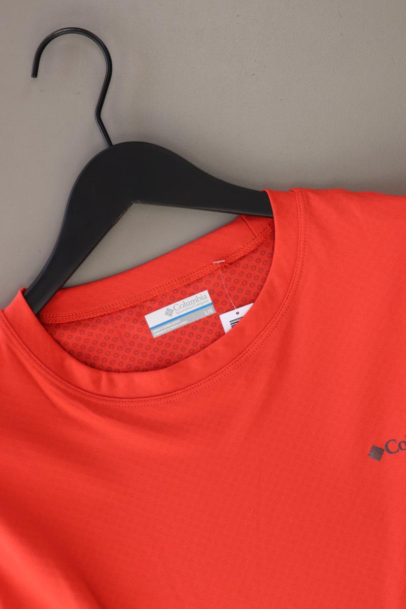 Columbia T-Shirt für Herren Gr. L Kurzarm rot aus Polyester