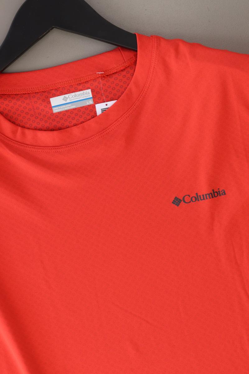 Columbia T-Shirt für Herren Gr. L Kurzarm rot aus Polyester