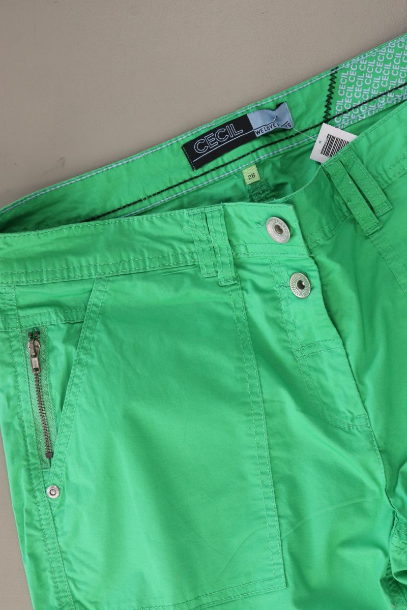 Cecil Shorts Gr. W28 grün aus Baumwolle