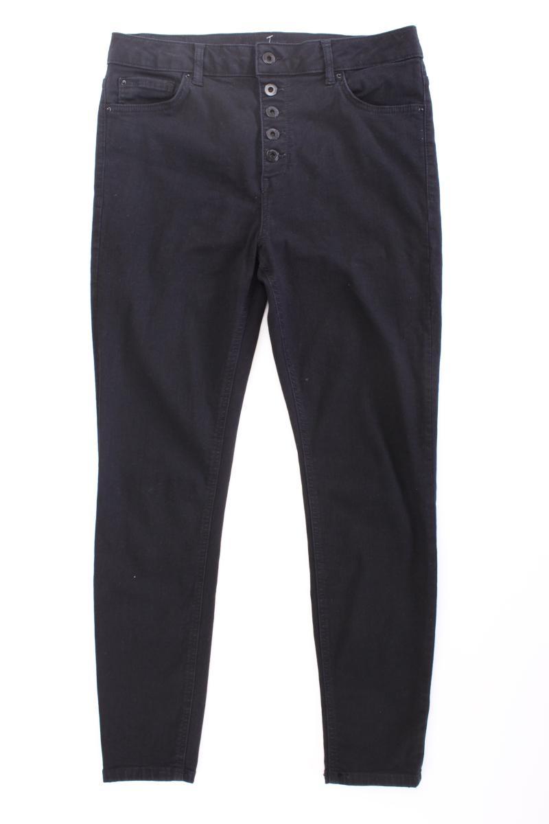 Hallhuber Skinny Jeans Gr. 42 schwarz aus Baumwolle