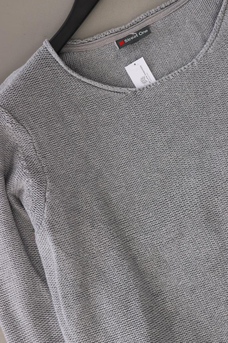 Street One Feinstrickpullover Gr. 44 grau aus Baumwolle