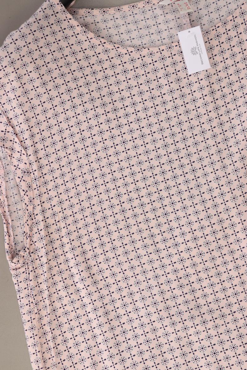 Esprit Kurzarmbluse Gr. 42 rosa aus Viskose