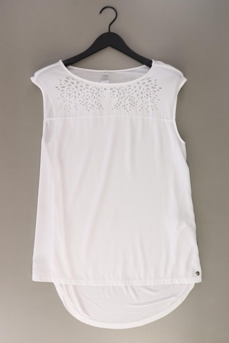 s.Oliver T-Shirt Gr. 42 Kurzarm weiß aus Polyester