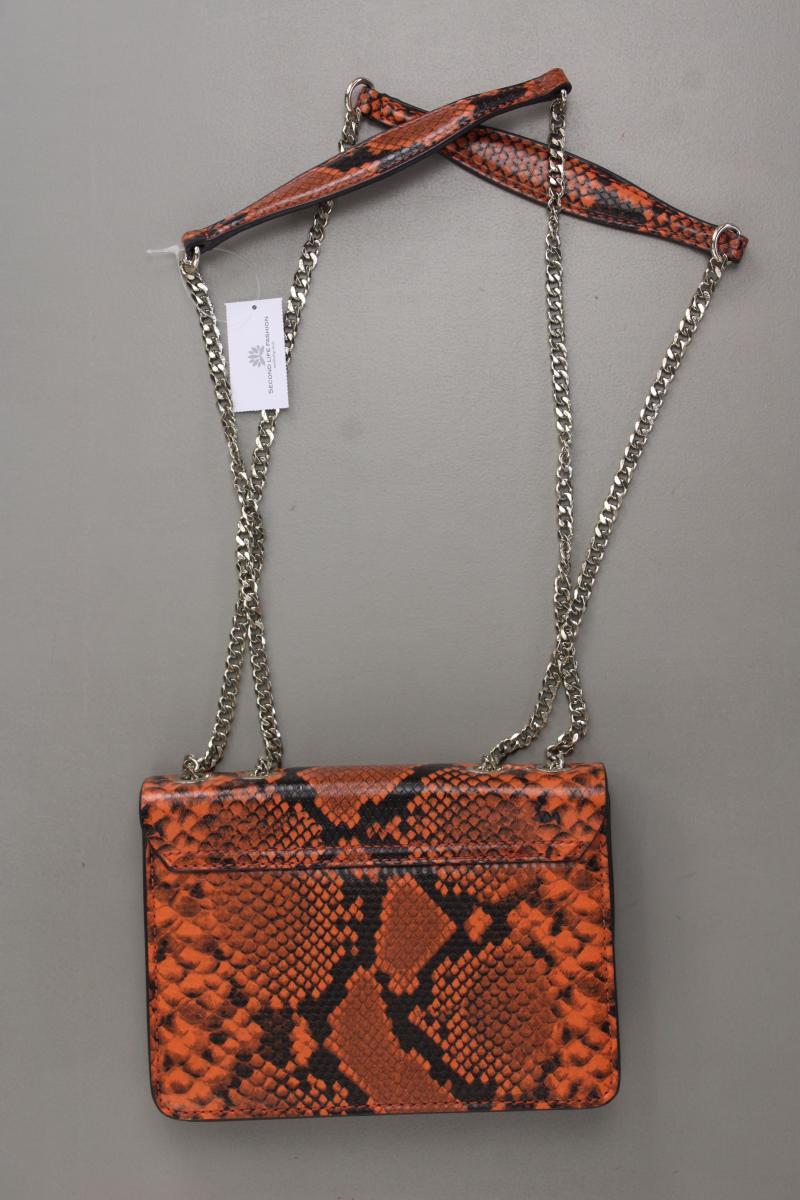 Guess Schultertasche mit Tierdruck neuwertig orange aus Kunstleder
