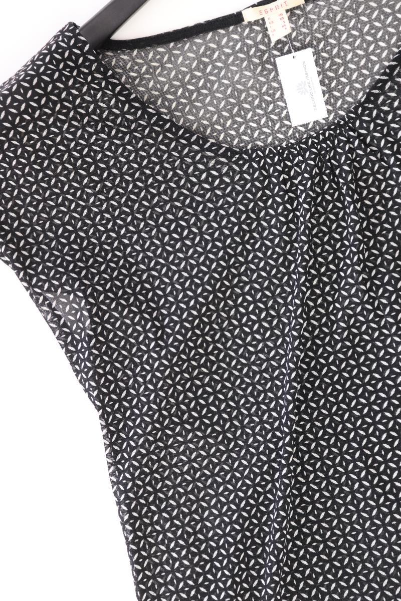 Esprit Kurzarmbluse Gr. XS schwarz aus Polyester