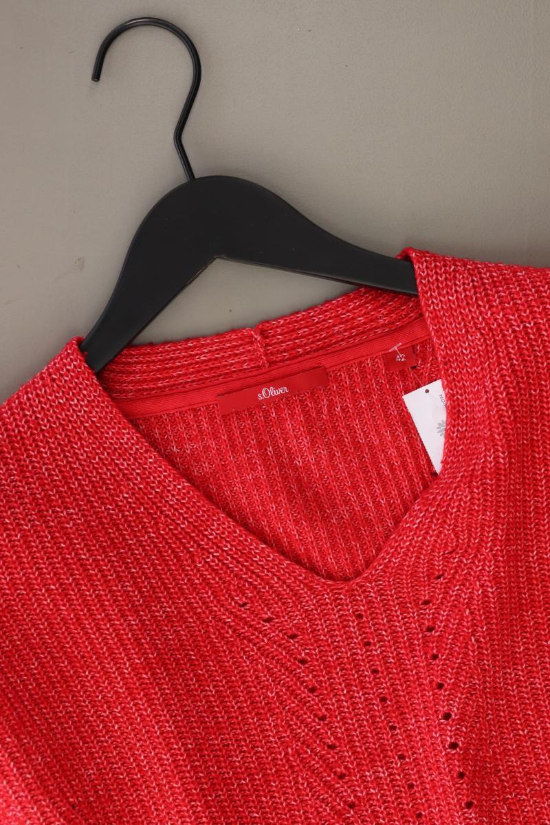 s.Oliver Grobstrickpullover Gr. 42 rot aus Polyester