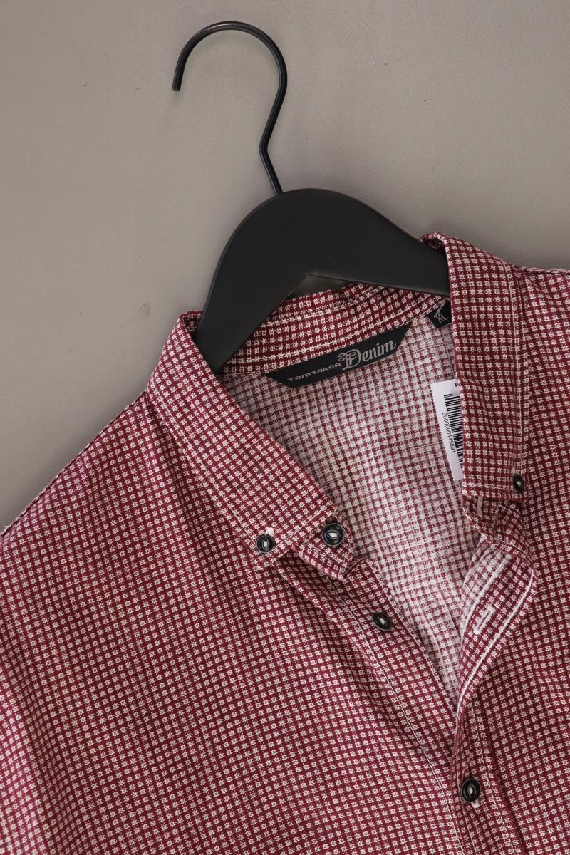 Tom Tailor (Denim) Langarmhemd für Herren Gr. XL rot aus Baumwolle