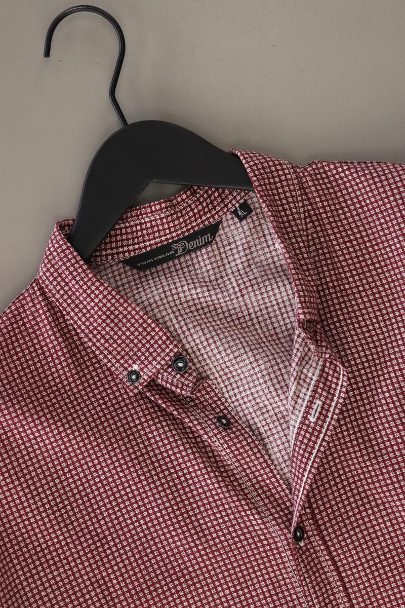 Tom Tailor (Denim) Langarmhemd für Herren Gr. XL rot aus Baumwolle