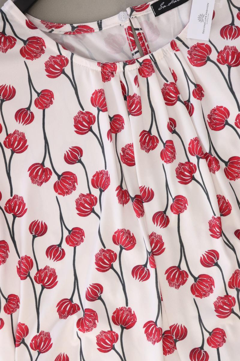 Sa.hara Bluse Gr. XXL mit Blumenmuster Kurzarm rot