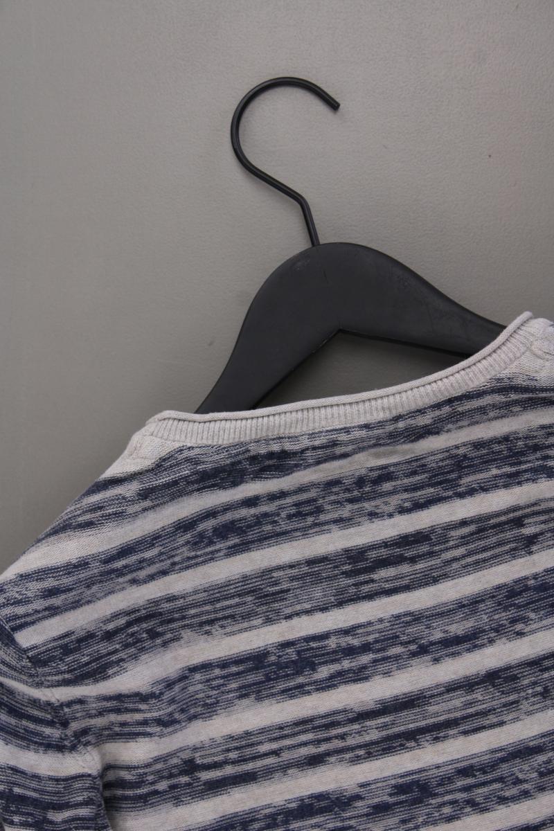DSTREZZED Feinstrickpullover für Herren Gr. S gestreift blau aus Baumwolle