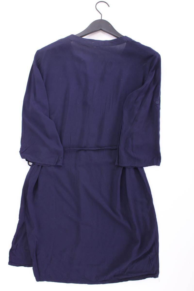 Esprit Midikleid Gr. M mit Gürtel 3/4 Ärmel blau aus Viskose