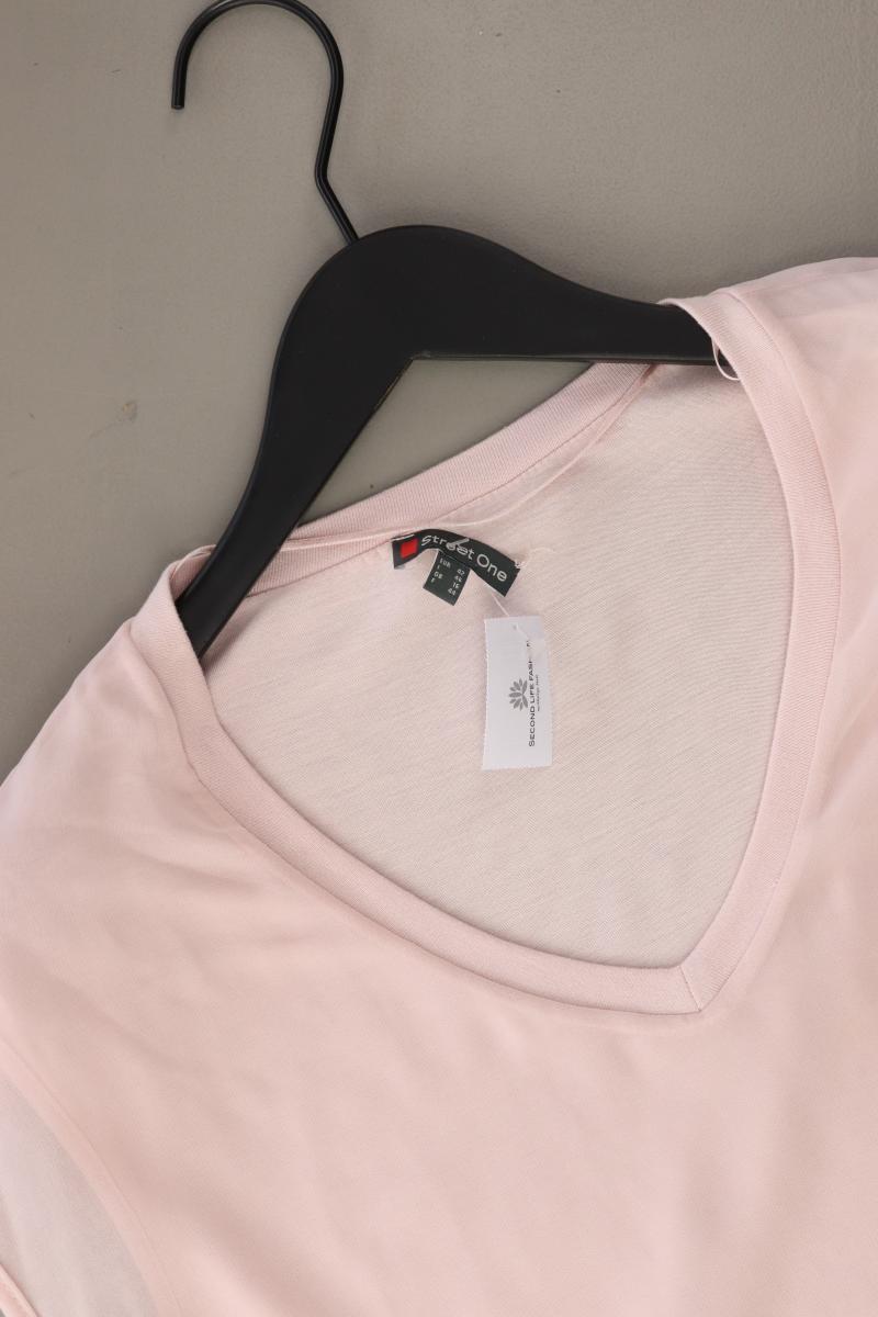 Street One Kurzarmbluse Gr. 42 rosa aus Polyester