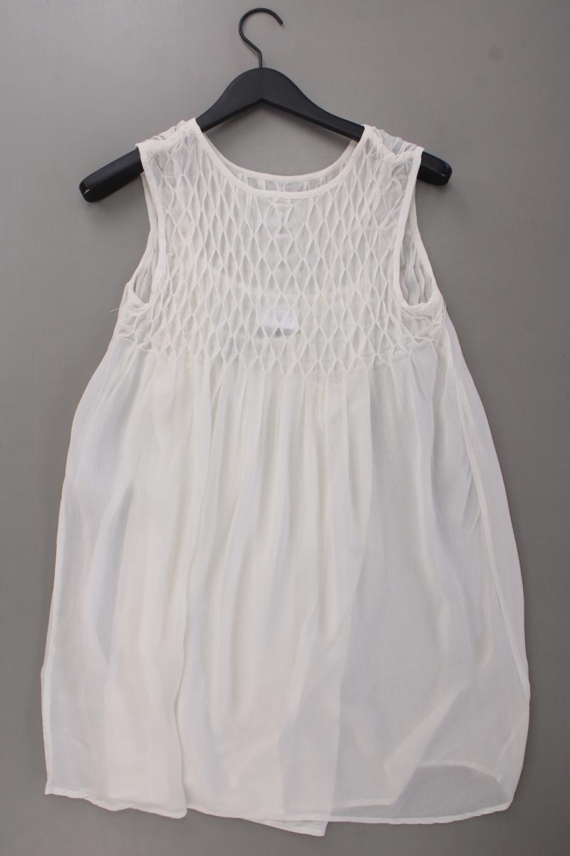 Mango Chiffonkleid Gr. S Ärmellos creme aus Polyester