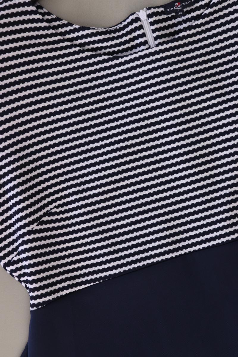 Via Cortesa Midikleid Gr. 46 gestreift Ärmellos blau aus Polyester