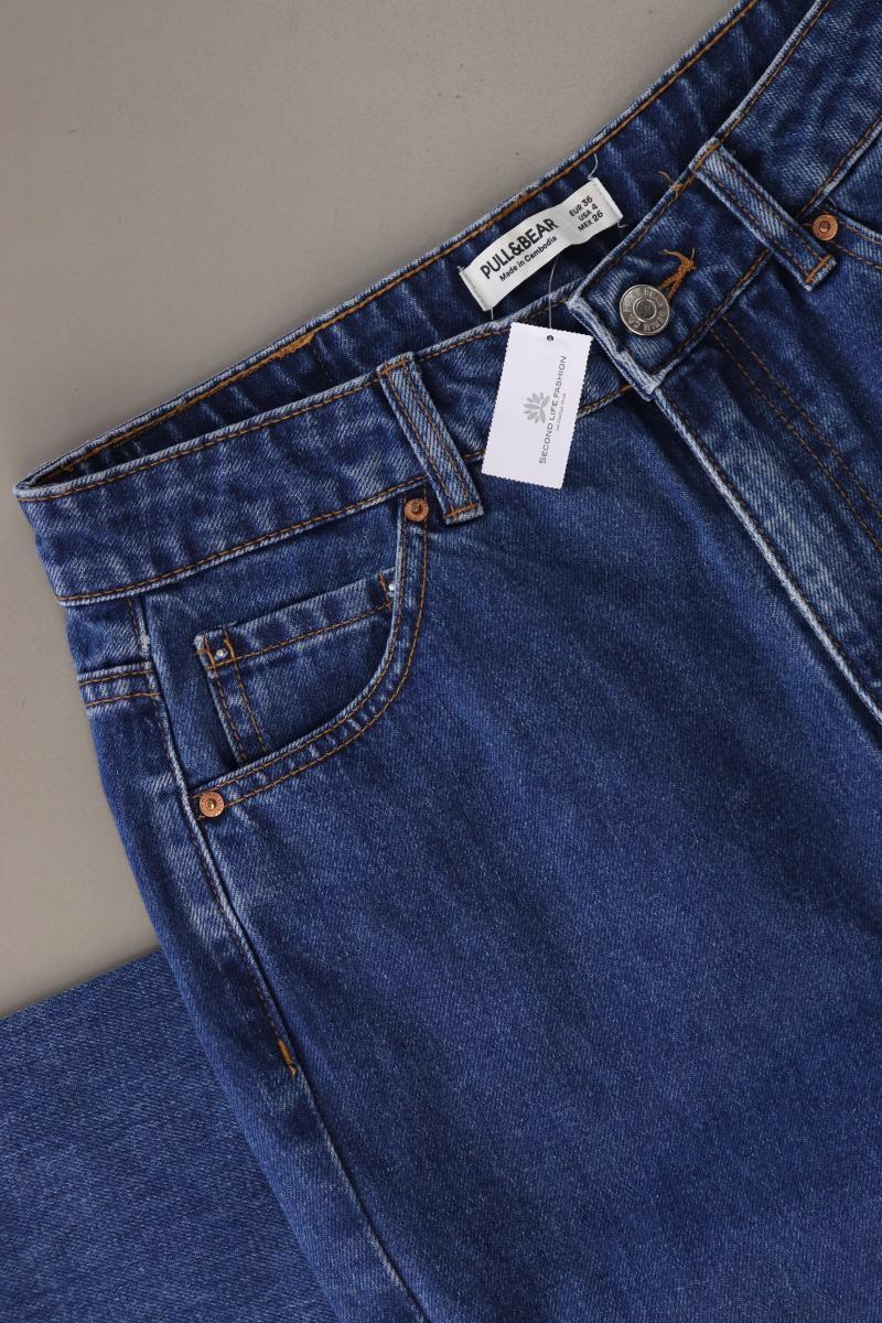 Pull&Bear Mom Jeans Gr. 36 blau aus Baumwolle