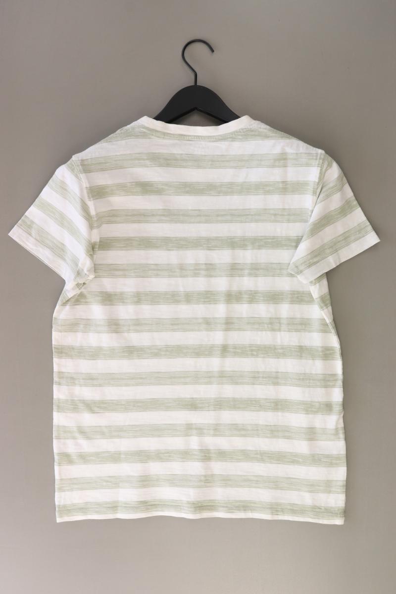 Esprit Ringelshirt für Herren Gr. S gestreift Kurzarm grün aus Baumwolle