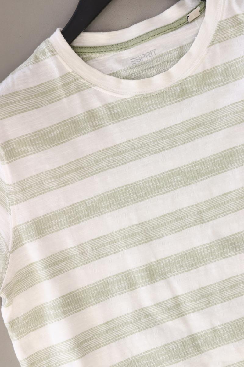 Esprit Ringelshirt für Herren Gr. S gestreift Kurzarm grün aus Baumwolle