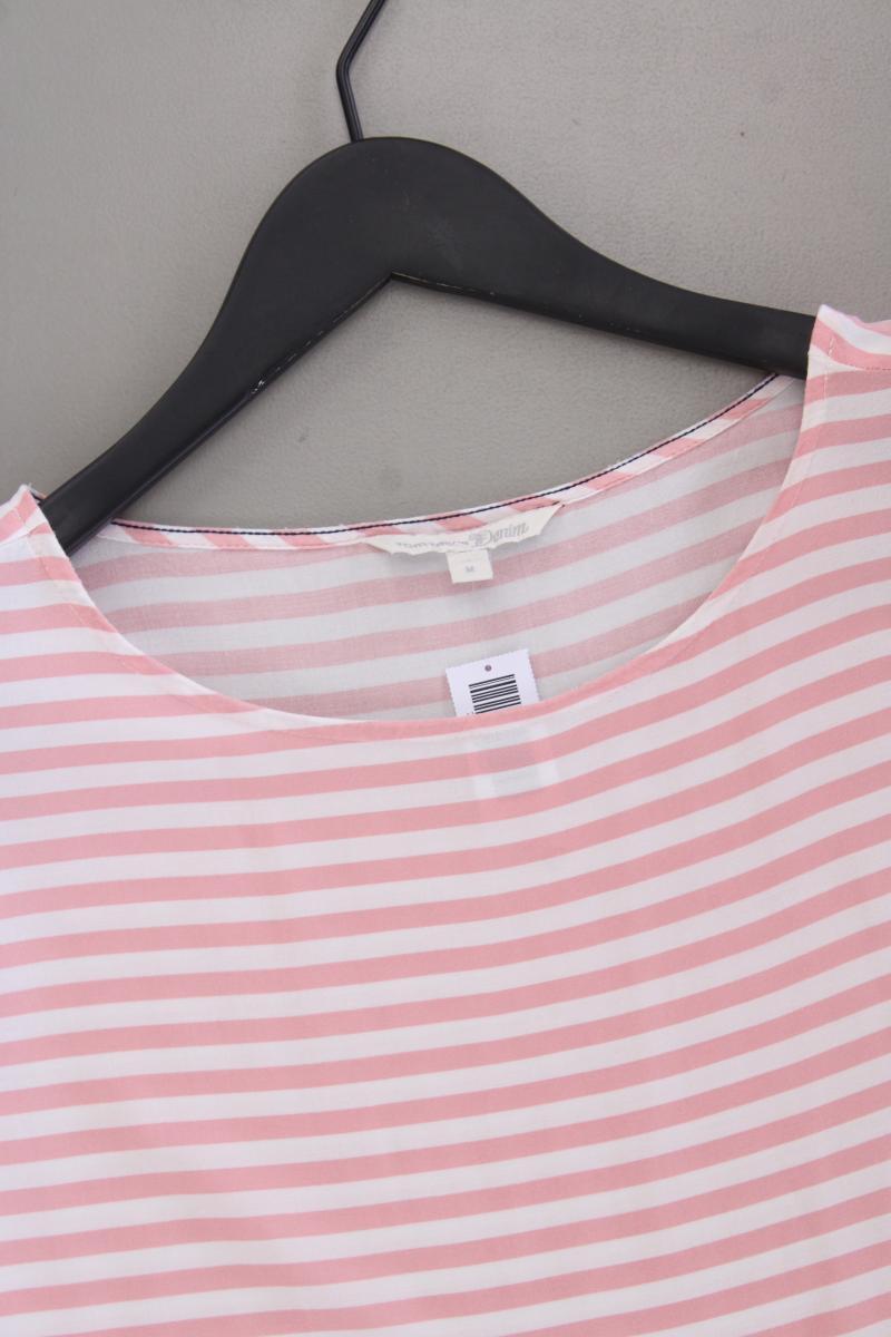 Tom Tailor (Denim) Kurzarmbluse Gr. M gestreift rosa aus Viskose