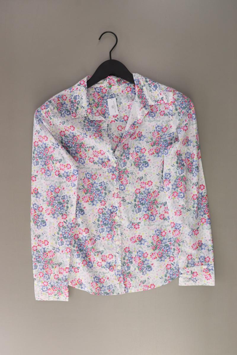 Benetton Langarmbluse Gr. XS mit Blumenmuster mehrfarbig aus Baumwolle